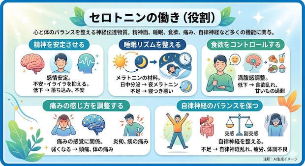 セロトニンの働き（役割）