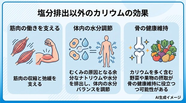 塩分排出以外のカリウムの効果