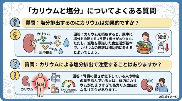 「カリウムと塩分」についてよくある質問