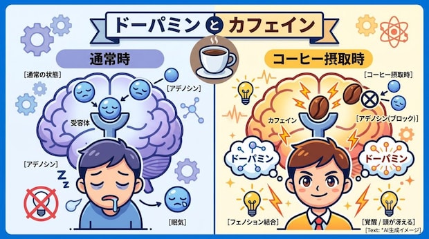 ドーパミンとカフェインの関係性とは？