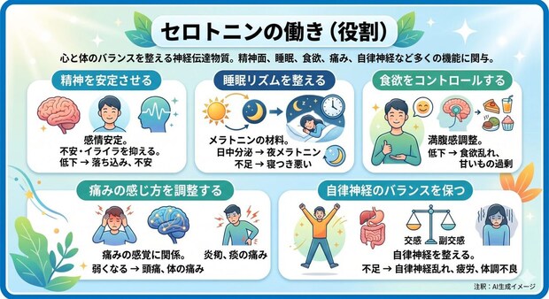 セロトニンの働き（役割）