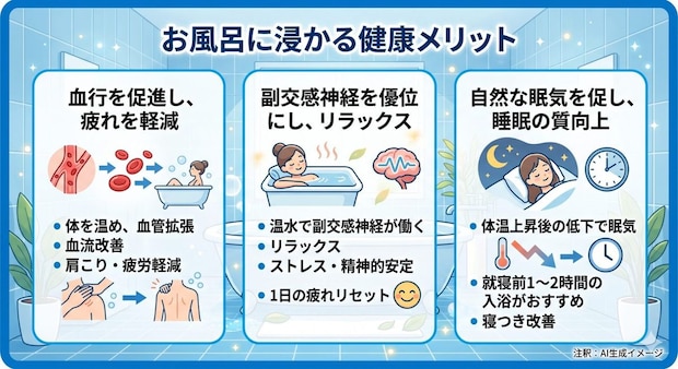 お風呂に浸かる健康メリット