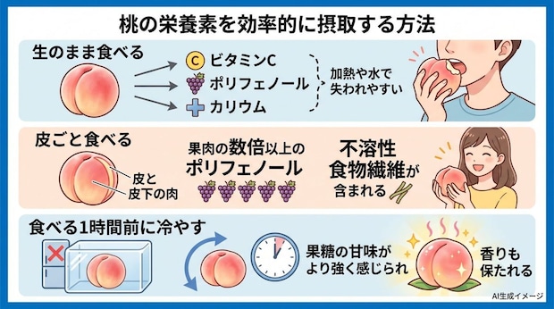 桃の栄養素を効率的に摂取する方法