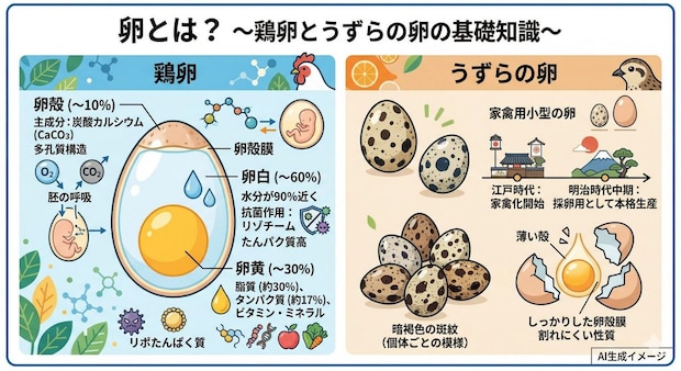 卵(鶏卵・うずらの卵)とは?