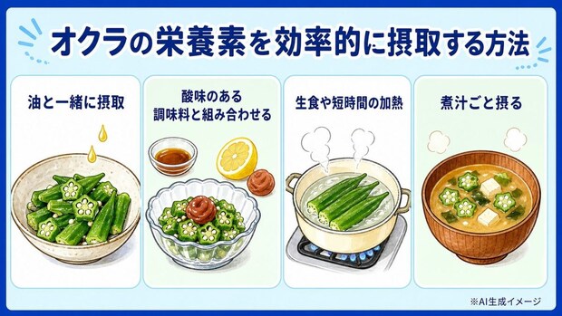 オクラの栄養素を効率的に摂取する方法