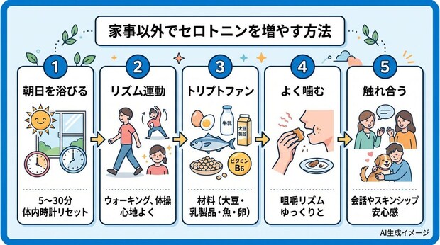 家事以外でセロトニンを増やす方法