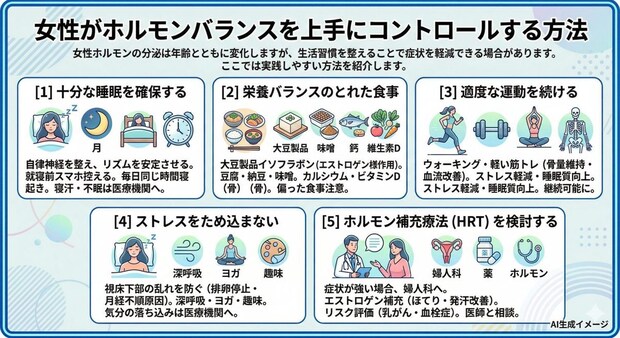 女性がホルモンバランスを上手にコントロールする方法