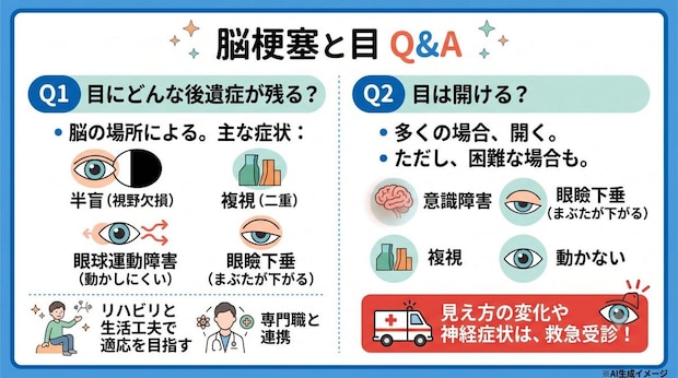「脳梗塞と目」についてよくある質問