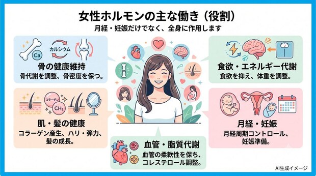 女性ホルモンの働き（役割）