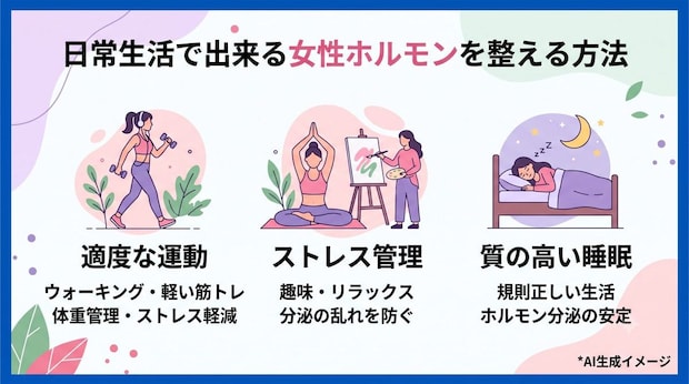 日常生活で出来る女性ホルモンを整える方法