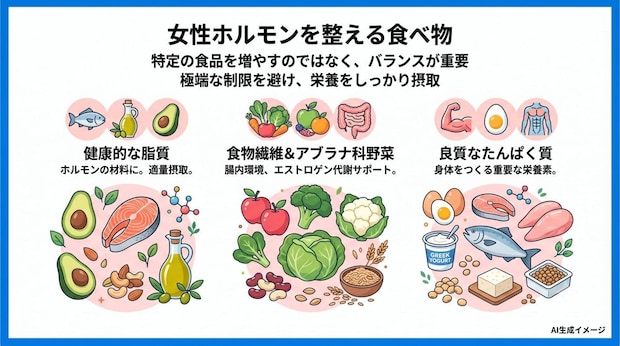 女性ホルモンを整える食べ物