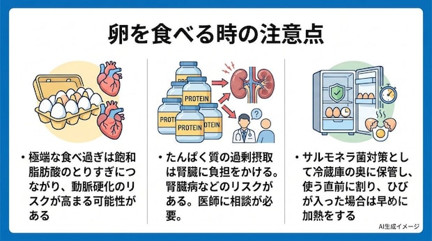 卵を食べる時の注意点