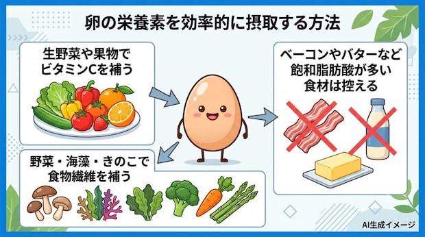 卵の栄養素を効率的に摂取する方法