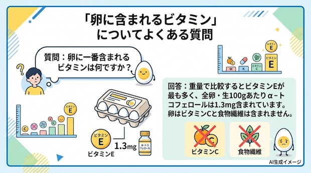 「卵に含まれるビタミン」についてよくある質問