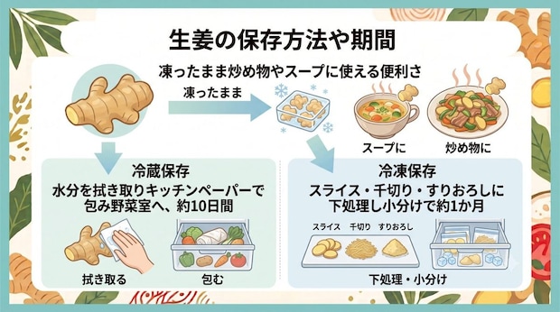 生姜の保存方法や期間