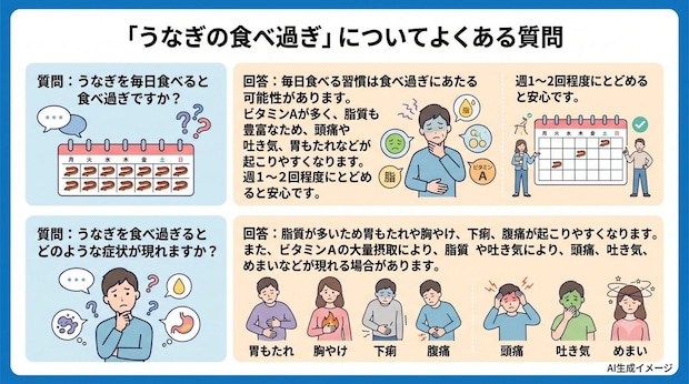 「うなぎの食べ過ぎ」についてよくある質問