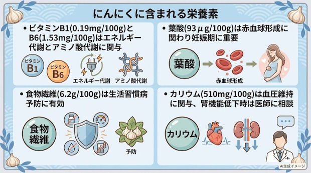 にんにくに含まれる栄養素