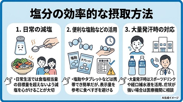 塩分の効率的な摂取方法