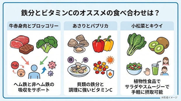 鉄分とビタミンCのオススメの食べ合わせは?