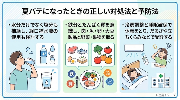 夏バテになったときの正しい対処法と予防法
