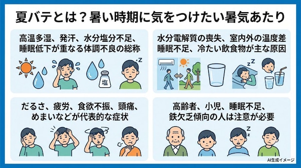 夏バテとは？暑い時期に気をつけたい暑気あたり