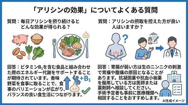 「アリシンの効果」についてよくある質問