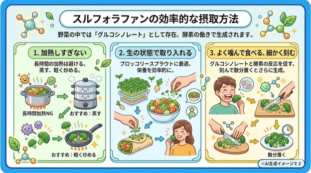 スルフォラファンの効率的な摂取方法
