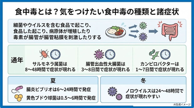 食中毒とは？気をつけたい食中毒の種類と諸症状