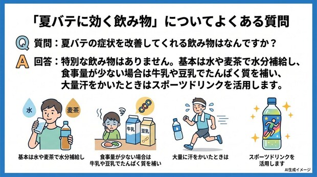 「夏バテに効く飲み物」についてよくある質問