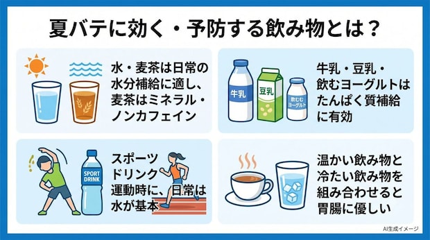 夏バテに効く・予防する飲み物とは？