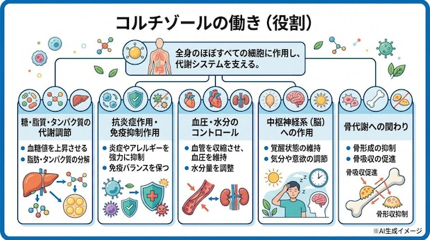 コルチゾールの働き（役割）