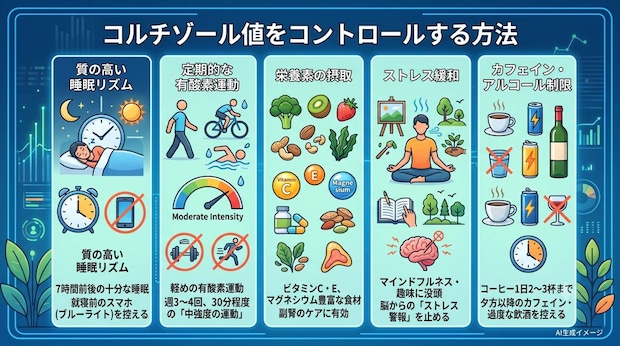 コルチゾール値を上手にコントロールする方法
