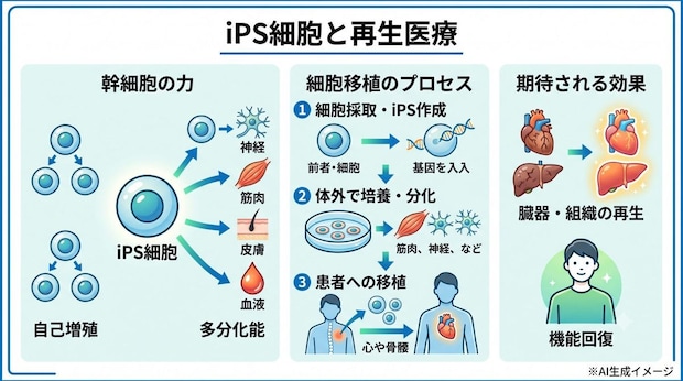 iPS細胞を用いた再生医療とは?