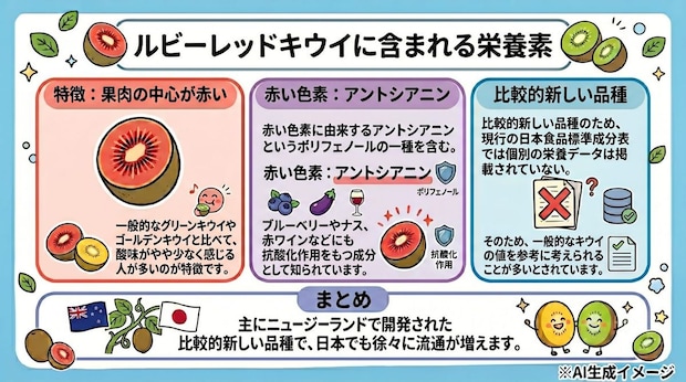 ルビーレッドキウイに含まれる栄養素