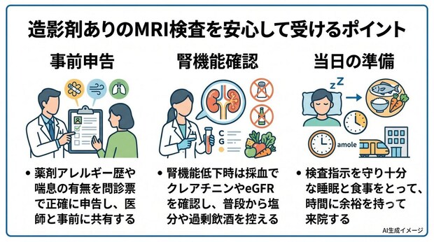 造影剤ありのMRI検査を安心して受けるポイント