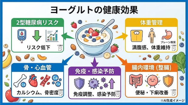 ヨーグルトの健康効果