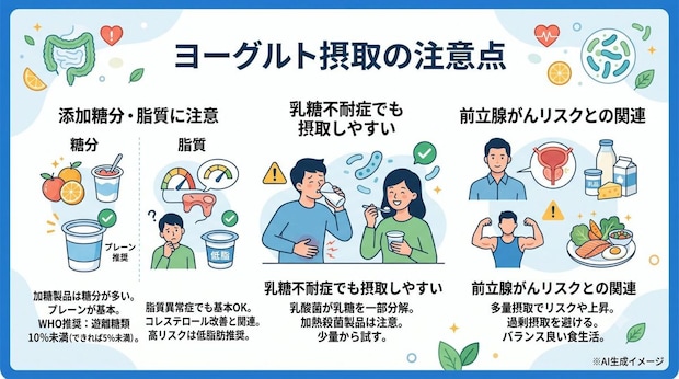 ヨーグルトを食べる上での注意点