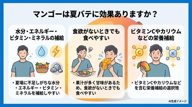 マンゴーは夏バテに効果ありますか?