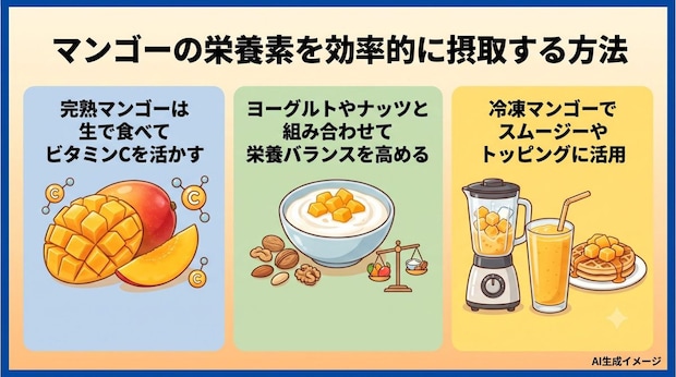 マンゴーの栄養素を効率的に摂取する方法