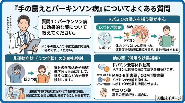 「手の震えとパーキンソン病」についてよくある質問