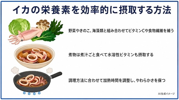 イカの栄養素を効率的に摂取する方法