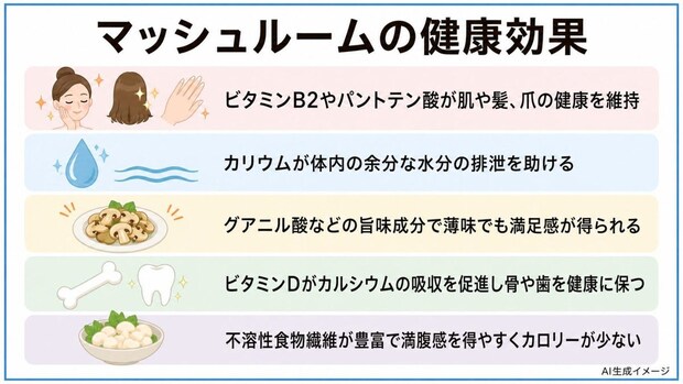 マッシュルームの健康効果