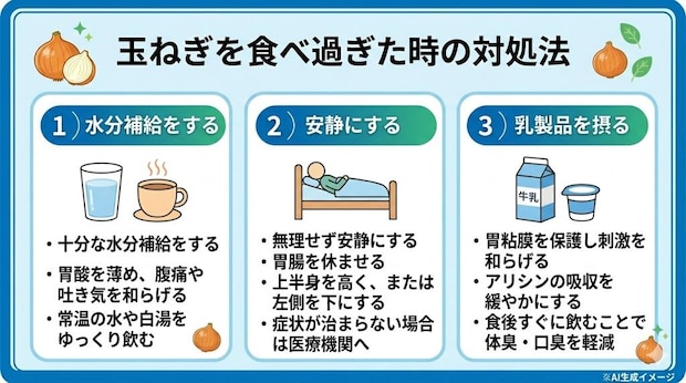 玉ねぎを食べ過ぎた時の対処法