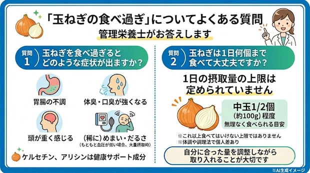 「玉ねぎの食べ過ぎ」についてよくある質問
