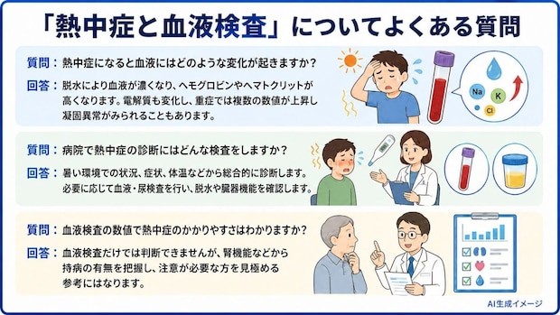 「熱中症と血液検査」についてよくある質問