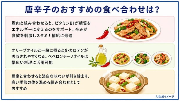 唐辛子のおすすめの食べ合わせは?