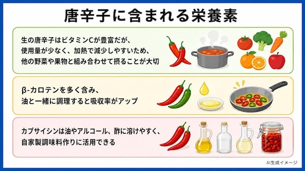 唐辛子に含まれる栄養素