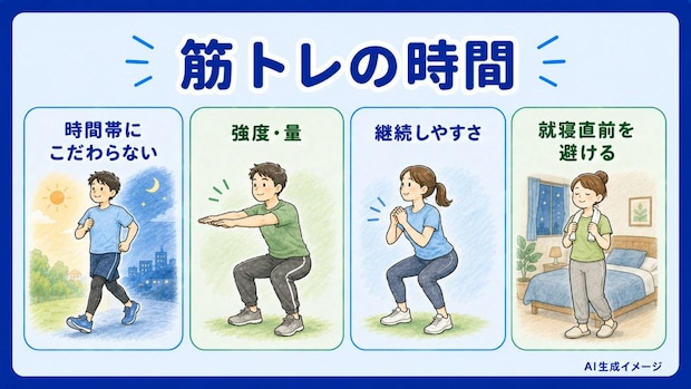 いつ筋トレを行うと成長ホルモンの分泌を促す?