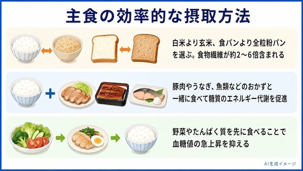 主食の効率的な摂取方法