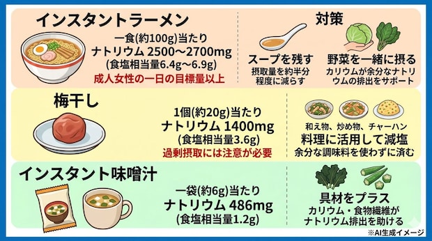 ナトリウムの多い食品